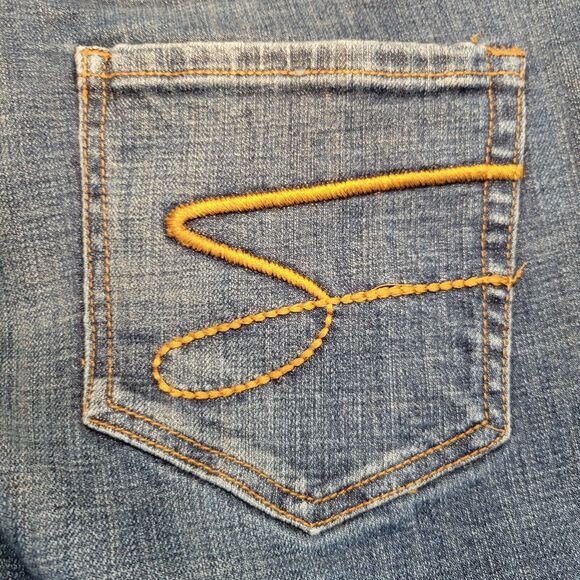 Seven 7 Brand Women's Size 34 Flare Jeans Blue Older Logo Cowgirl Country Glam - Picture 13 of 14